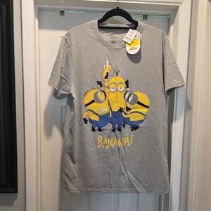 Gray Minions Graphic Tee for Men